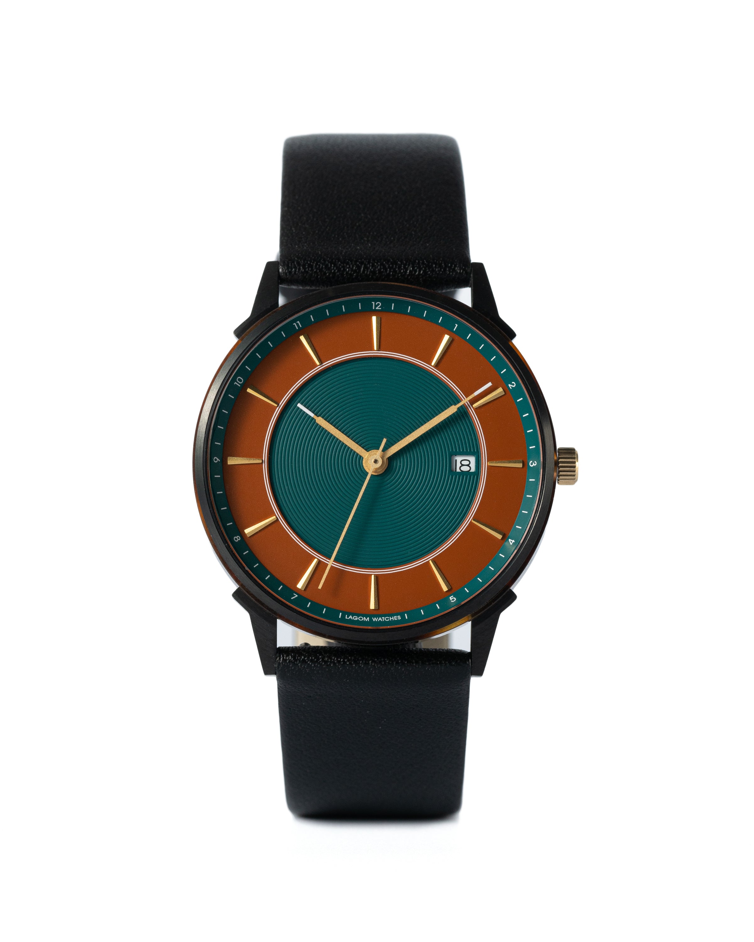 LW093-Black.Brown/Green.Black – LAGOM Watches