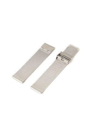 Premium Stainless Steel Mesh Strap - Silver